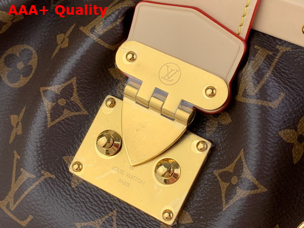 Louis Vuitton Monogram Clutch Monogram Canvas with Natural Calfskin Trim and Gold Color Hardware M46544 Replica