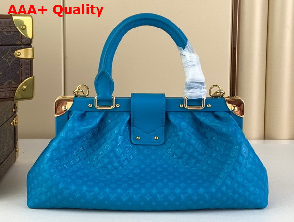 Louis Vuitton Monogram Clutch in Blue Calfskin Leather M22325 Replica