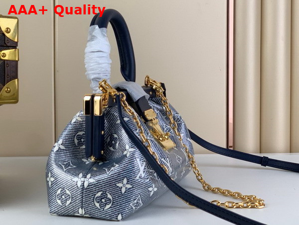 Louis Vuitton Monogram Clutch in Blue Monoglam Coated Canvas Replica