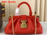 Louis Vuitton Monogram Clutch in Rouge Calfskin Leather M22327 Replica