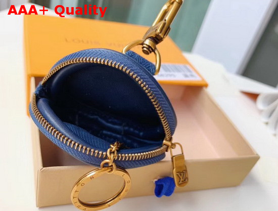 Louis Vuitton Monogram Denim Bag Charm and Key Holder Navy Washed Denim M68290 Replica