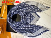 Louis Vuitton Monogram Denim Shawl in Blue M71376 Replica