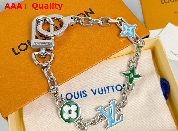 Louis Vuitton Monogram Flower Chain Belt in Silver Toned Hardware M02554 Replica