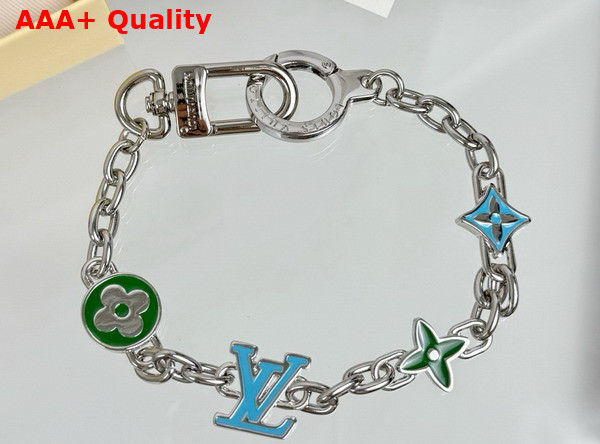 Louis Vuitton Monogram Flower Chain Belt in Silver Toned Hardware M02554 Replica