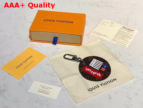 Louis Vuitton Monogram Logos Illustre Bag Charm and Key Holder Brown M68300 Replica