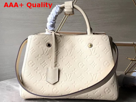 Louis Vuitton Montaigne MM Beige Rose Monogram Empreinte Leather M44311 Replica