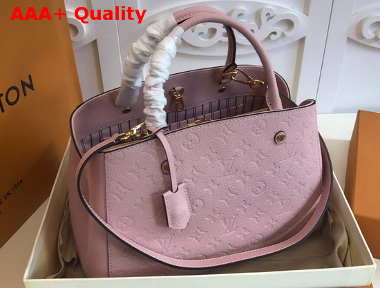 Louis Vuitton Montaigne MM Rose Poudre Monogram Empreinte Leather Replica