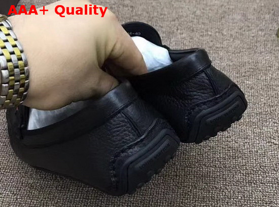 Louis Vuitton Monte Carlo Loafer Black Grained Calf Leather Replica