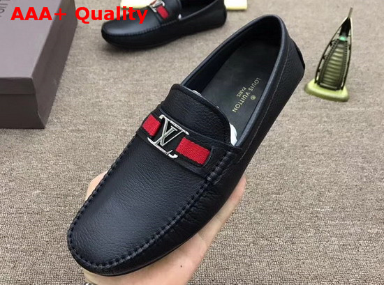 Louis Vuitton Monte Carlo Loafer Black Grained Calf Leather Replica
