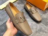 Louis Vuitton Monte Carlo Moccasin Beige Grained Calf Leather Replica