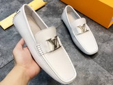 Louis Vuitton Monte Carlo Moccasin White Grained Calf Leather Replica