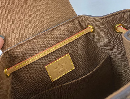 Louis Vuitton Montsouris BB Backpack in Monogram Canvas and Natural Cowhide Leather M45502 Replica