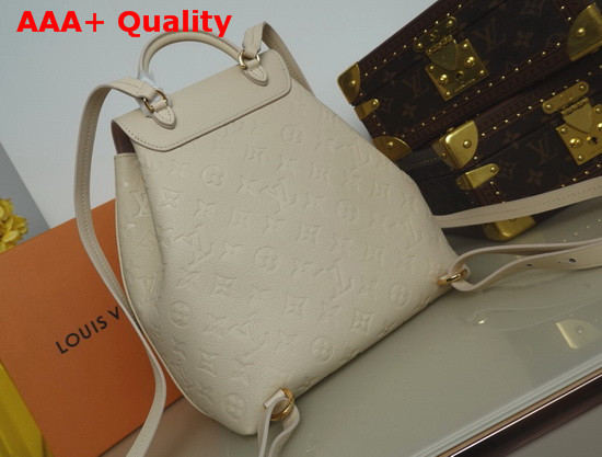 Louis Vuitton Montsouris Backpack Creme Monogram Empreinte Leather M45397 Replica