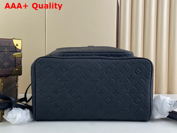 Louis Vuitton Montsouris Backpack in Black Taurillon Monogram Leather Embossed with the Monogram Motif M23127 Replica
