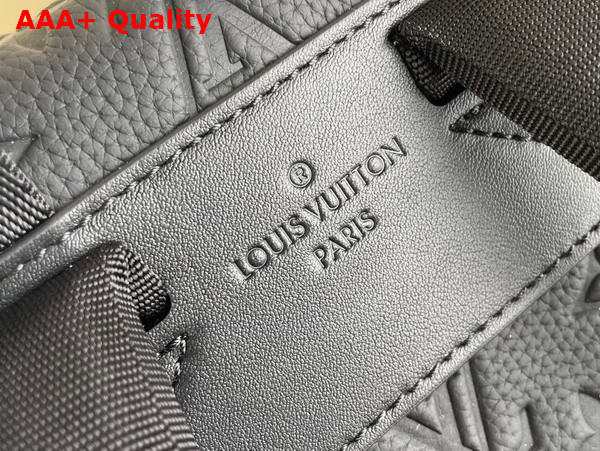 Louis Vuitton Montsouris Backpack in Black Taurillon Monogram Leather Embossed with the Monogram Motif M23127 Replica