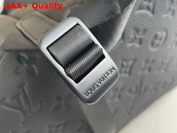 Louis Vuitton Montsouris Backpack in Black Taurillon Monogram Leather Embossed with the Monogram Motif M23127 Replica
