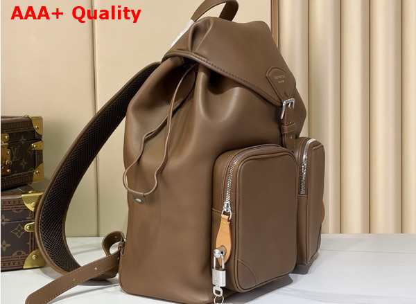 Louis Vuitton Montsouris Cargo Backpack in Caramel Calfskin Leather M28380 Replica