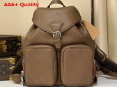 Louis Vuitton Montsouris Cargo Backpack in Caramel Calfskin Leather M28380 Replica