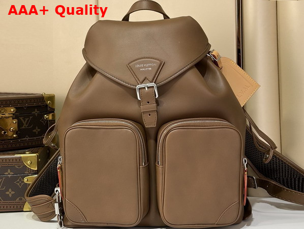 Louis Vuitton Montsouris Cargo Backpack in Caramel Calfskin Leather M28380 Replica
