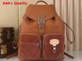 Louis Vuitton Montsouris Cargo Backpack in Caramel Ostrich Leather Replica