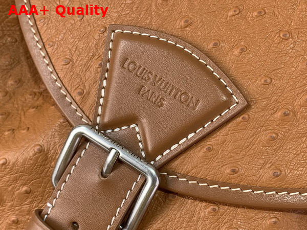 Louis Vuitton Montsouris Cargo Backpack in Caramel Ostrich Leather Replica