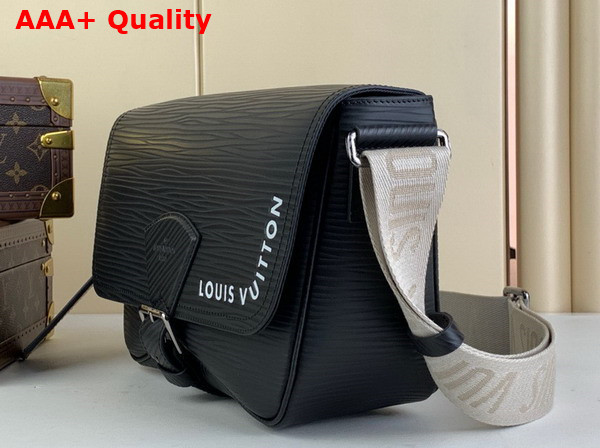 Louis Vuitton Montsouris Messenger Bag in Black Calfskin Embossed with the Houses Epi Motif Replica