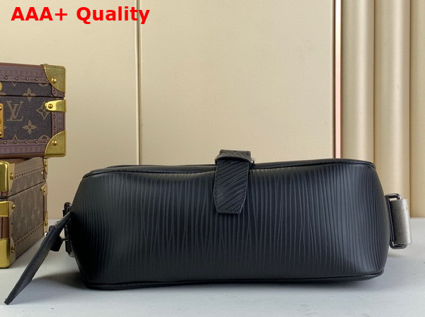 Louis Vuitton Montsouris Messenger Bag in Black Calfskin Embossed with the Houses Epi Motif Replica