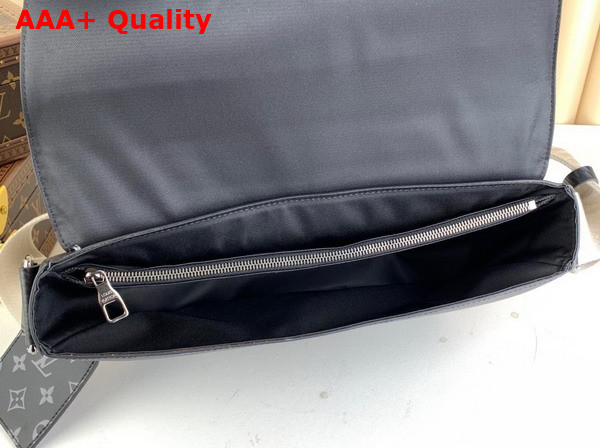 Louis Vuitton Montsouris Messenger Bag in Black Calfskin Embossed with the Houses Epi Motif Replica