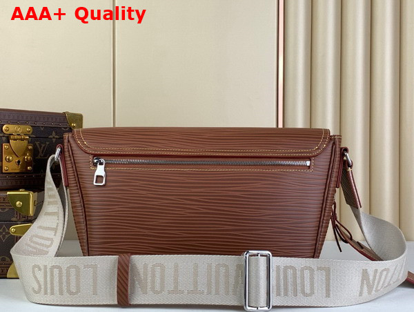 Louis Vuitton Montsouris Messenger Bag in Cognac Calfskin Embossed with the Houses Epi Motif M23097 Replica