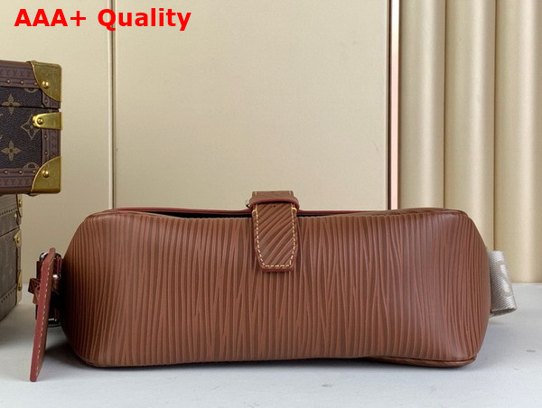 Louis Vuitton Montsouris Messenger Bag in Cognac Calfskin Embossed with the Houses Epi Motif M23097 Replica