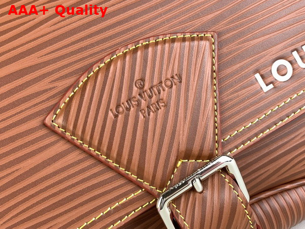 Louis Vuitton Montsouris Messenger Bag in Cognac Calfskin Embossed with the Houses Epi Motif M23097 Replica