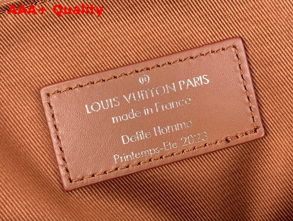 Louis Vuitton Montsouris Messenger Bag in Cognac Calfskin Embossed with the Houses Epi Motif M23097 Replica