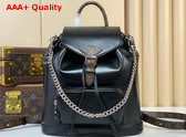 Louis Vuitton Montsouris PM Backpack in Black Lambskin Leather M12587 Replica