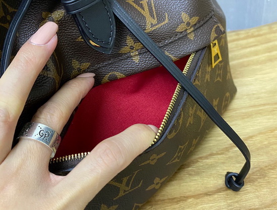 Louis Vuitton Montsouris PM Backpack in Monogram Canvas and Black Cowhide Leather M45515 Replica