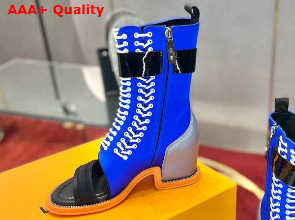Louis Vuitton Moonlight Half Boot Bleu Roi Blue Satin 1AA0N5 Replica