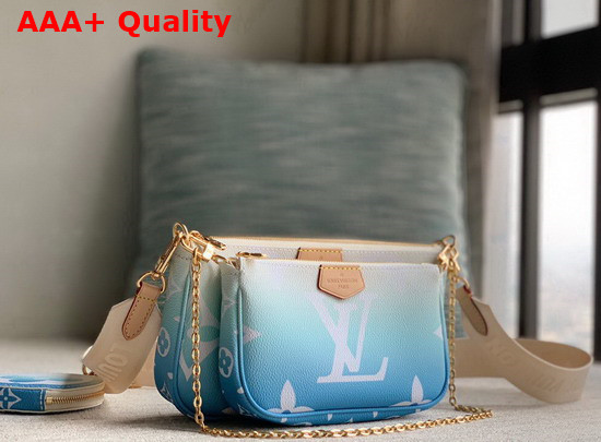 Louis Vuitton Multi Pochette Accessoires Blue Monogram Giant Coated Canvas M57633 Replica