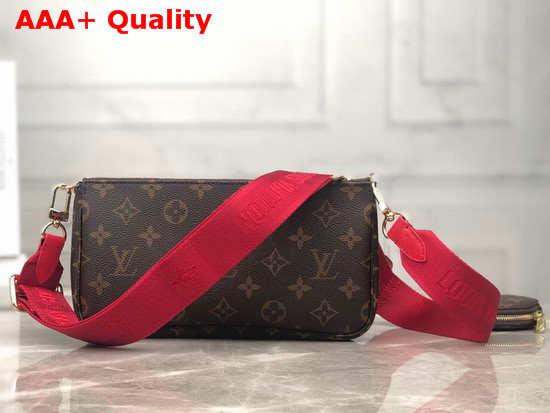 Louis Vuitton Multi Pochette Accessoires Digital Elclusive Prelaunch Red Replica