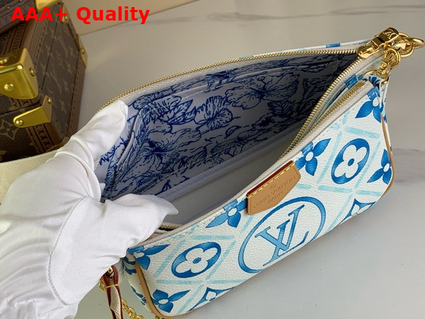 Louis Vuitton Multi Pochette Accessoires Lagoon Blue Monogram Tiles Coated Canvas M25374 Replica