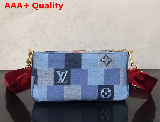 Louis Vuitton Multi Pochette Accessoires Patchwork of Damier and Monogram Motifs M44990 Replica