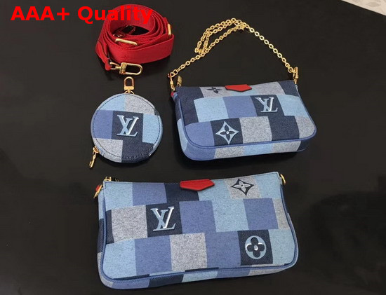 Louis Vuitton Multi Pochette Accessoires Patchwork of Damier and Monogram Motifs M44990 Replica