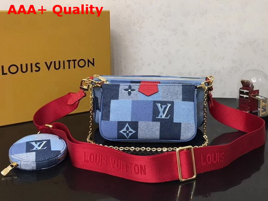 Louis Vuitton Multi Pochette Accessoires Patchwork of Damier and Monogram Motifs M44990 Replica