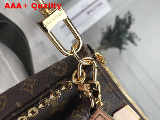 Louis Vuitton Multi Pochette Accessoires in Monogram Canvas Woven with Smooth Colored Leather Replica