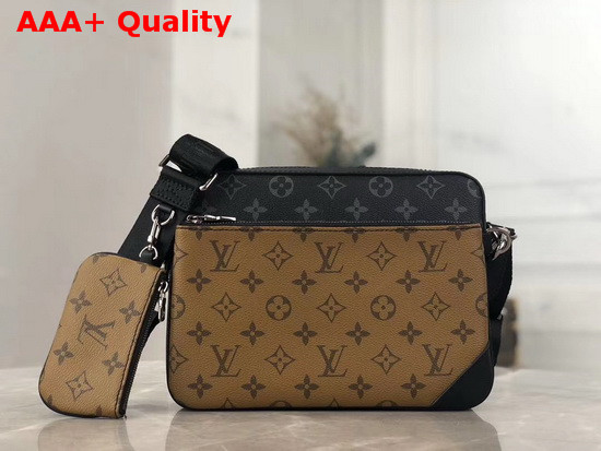 Louis Vuitton Multi Pochette Messenger Bag in Monogram Eclipse Canvas Replica