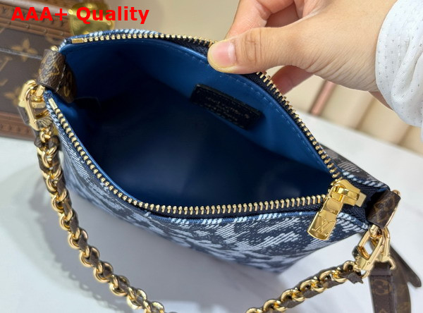 Louis Vuitton Multipass Mini Silver Blue Textile M3A389 Replica