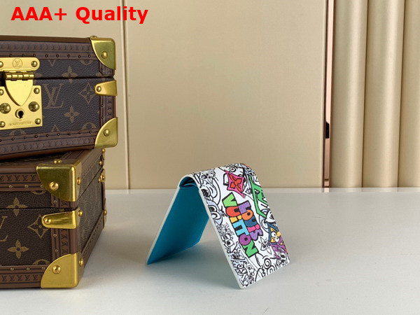 Louis Vuitton Multiple Wallet Blue Monogram Comics Coated Canvas M82023 Replica
