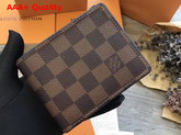 Louis Vuitton Multiple Wallet Damier Ebene Canvas with Matte Cowhide Leather Trim N63167 Replica
