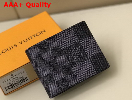 Louis Vuitton Multiple Wallet Gray Damier Graphite 3D Coated Canvas N60434 Replica
