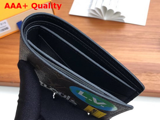 Louis Vuitton Multiple Wallet Monogram Canvas Decorated with Colorful Printed Stickers M67821 Replica