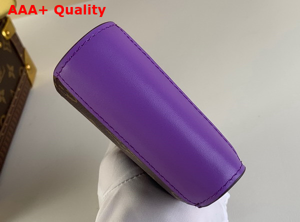 Louis Vuitton Multiple Wallet Monogram Macassar Coated Canvas and Purple Cowhide Leather Replica