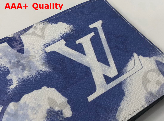 Louis Vuitton Multiple Wallet Monogram Watercolor Blue Coated Canvas M80458 Replica
